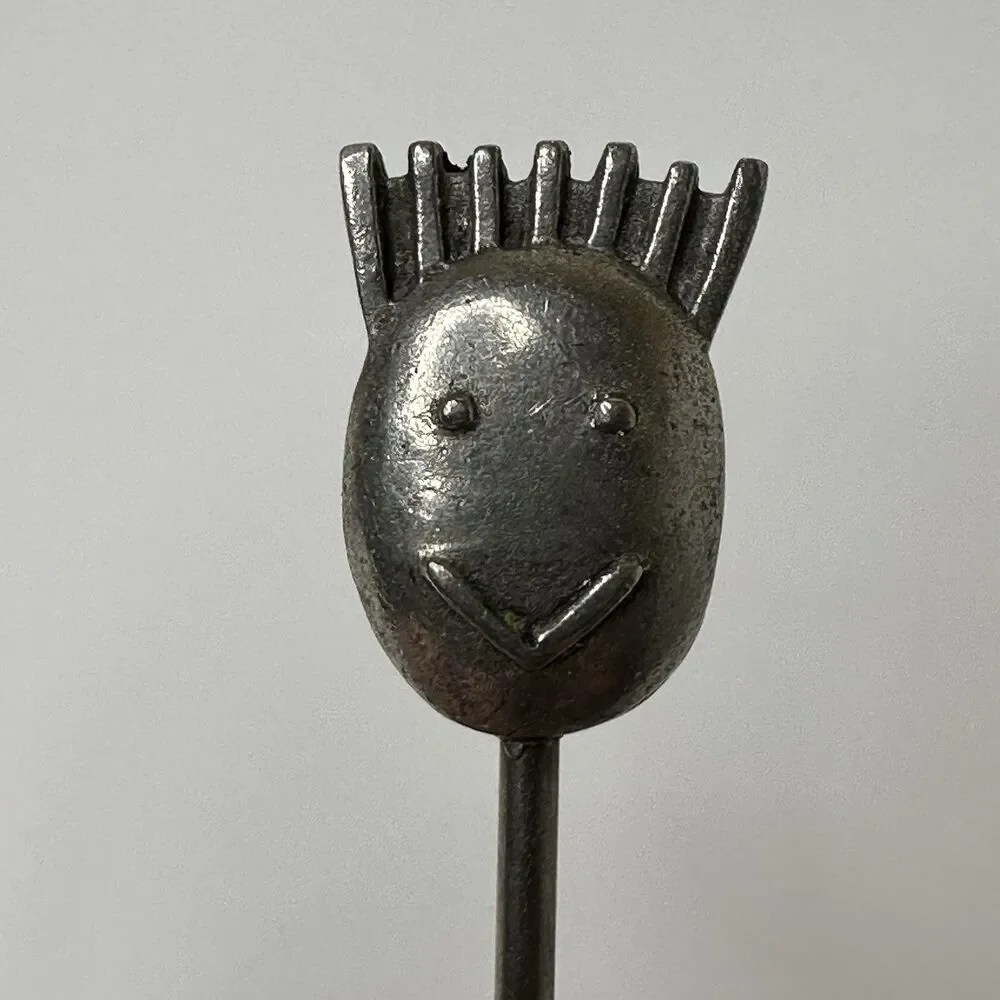 Vtg RobinWood‎ Fondue Forks 7 Mid Century Faces & Cocktail Picks Hor d'oeuvres